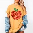 Apple Dot Pattern Art Teacher Appreciation Men Women Humor Women's Comfort Colors T-Shirt Mustard Apple Dot Pattern Art Teacher Appreciation Men Women Humor Women's Comfort Colors T-Shirt Mustard