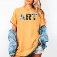 Art Artist Painting Teacher T Shirt Mona Lisa Great Wave For Men Women Women's Comfort Colors T-Shirt Mustard