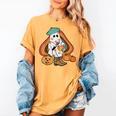 Art Teacher Painting Brushes Retro Pumpkin Ghost Artist Women's Comfort Colors T-Shirt Mustard