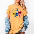 Autism Awareness Shirt Periodic Puzzle Science Teacher Men Women Kids Women's Comfort Colors T-Shirt Mustard