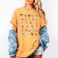 Back To School Kindergarten Teacher ABCs Animals Alphabet Women's Comfort Colors T-Shirt Mustard