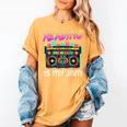 Back To School Retro Reading Is My Jam 80s Teacher Boombox Women's Comfort Colors T-Shirt Mustard Back To School Retro Reading Is My Jam 80s Teacher Boombox Women's Comfort Colors T-Shirt Mustard