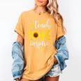 Back To School Teach Love And Inspire Teacher Sunflower Women's Comfort Colors T-Shirt Mustard Back To School Teach Love And Inspire Teacher Sunflower Women's Comfort Colors T-Shirt Mustard