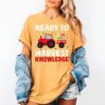 Back To School Teacher Farming Tractor Farmer Kids 100th Day Women's Comfort Colors T-Shirt Mustard Back To School Teacher Farming Tractor Farmer Kids 100th Day Women's Comfort Colors T-Shirt Mustard