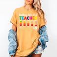 Battery Life Of a Teacher Shirt Thanksgiving Teacher Women's Comfort Colors T-Shirt Mustard Battery Life Of a Teacher Shirt Thanksgiving Teacher Women's Comfort Colors T-Shirt Mustard