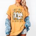 Boo Crew Daycare Teacher Matching Halloween Costume Ghost Women's Comfort Colors T-Shirt Mustard Boo Crew Daycare Teacher Matching Halloween Costume Ghost Women's Comfort Colors T-Shirt Mustard