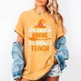 My Broom Broke So Now I Teach Halloween Teacher Women's Comfort Colors T-Shirt Mustard My Broom Broke So Now I Teach Halloween Teacher Women's Comfort Colors T-Shirt Mustard