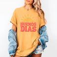 Buenos Dias Spanish Teacher Appreciation Back To School Women's Comfort Colors T-Shirt Mustard Buenos Dias Spanish Teacher Appreciation Back To School Women's Comfort Colors T-Shirt Mustard