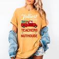 Bunch Of Teachers This Side Of The Nuthouse Xmas Women's Comfort Colors T-Shirt Mustard