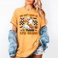 You Can't Scare Me I Teach 6th Grade Retro Teacher Halloween Women's Comfort Colors T-Shirt Mustard