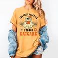 You Can't Scare Me I Teach Daycare Teacher Halloween Ghost Women's Comfort Colors T-Shirt Mustard You Can't Scare Me I Teach Daycare Teacher Halloween Ghost Women's Comfort Colors T-Shirt Mustard