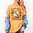 You Can't Scare Me I Teach Science Retro Teacher Halloween Women's Comfort Colors T-Shirt Mustard