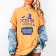 Chemistry Teacher Halloween Shirt School POTION MASTER Women's Comfort Colors T-Shirt Mustard