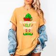 Christmas Kindergarten Elf Squad Teacher Student Women's Comfort Colors T-Shirt Mustard