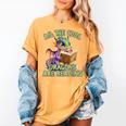 All The Cool Dragons Are Reading Dragon Teacher Women's Comfort Colors T-Shirt Mustard