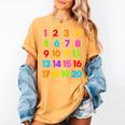 Counting 1-10 Learn To Count Number School Kids Teacher Women's Comfort Colors T-Shirt Mustard Counting 1-10 Learn To Count Number School Kids Teacher Women's Comfort Colors T-Shirt Mustard