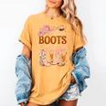Cowboy Teacher These Boots Are Made-For Teaching School Women's Comfort Colors T-Shirt Mustard