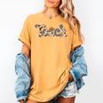 Cowhide Teacher Hat Cowboy Western Teacher Back To School Women's Comfort Colors T-Shirt Mustard
