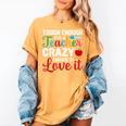 Crazy Teacher Men Women School Teachers Women's Comfort Colors T-Shirt Mustard Crazy Teacher Men Women School Teachers Women's Comfort Colors T-Shirt Mustard