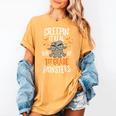 Creepin It Real With My 1st Grade Monsters Halloween Teacher Women's Comfort Colors T-Shirt Mustard Creepin It Real With My 1st Grade Monsters Halloween Teacher Women's Comfort Colors T-Shirt Mustard