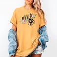 Cut Music Teacher Shirt With a Piano Keys Notes And Flowers Women's Comfort Colors T-Shirt Mustard