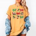 Cute Coquette Pencil Bow Christmas School Teacher Student Women's Comfort Colors T-Shirt Mustard