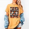 Cute Ghost Book Reading Books Lover Spooky Teacher Halloween Women's Comfort Colors T-Shirt Mustard