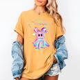 Cute Ghost Book Reading Halloween Teacher Top Girls Women Women's Comfort Colors T-Shirt Mustard
