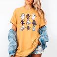Cute Ghost Cat Playing Musical Halloween Music Teacher Women's Comfort Colors T-Shirt Mustard Cute Ghost Cat Playing Musical Halloween Music Teacher Women's Comfort Colors T-Shirt Mustard