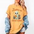 Cute Halloween Teacher Librarian Mummy Reading Books Women's Comfort Colors T-Shirt Mustard Cute Halloween Teacher Librarian Mummy Reading Books Women's Comfort Colors T-Shirt Mustard