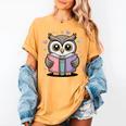 Cute Reading Owl Book Lover Teacher Librarian Bookworm Women's Comfort Colors T-Shirt Mustard Cute Reading Owl Book Lover Teacher Librarian Bookworm Women's Comfort Colors T-Shirt Mustard