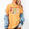 Cute Santas Favorite Para Christmas Paraprofessional Teacher Women's Comfort Colors T-Shirt Mustard Cute Santas Favorite Para Christmas Paraprofessional Teacher Women's Comfort Colors T-Shirt Mustard