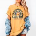 Cute Special Education Leopard Print SPED Teacher Idea Women's Comfort Colors T-Shirt Mustard