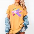 Cute Teacher Shirt 80's 90's Style Retro Old School Teacher For Men Women Women's Comfort Colors T-Shirt Mustard