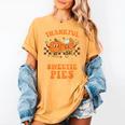 Cute Thanksgiving Teacher Thankful For My Sweetie Pies Mom Women's Comfort Colors T-Shirt Mustard