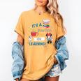 Disney Minnie Mouse Beautiful Day For Learning Teacher's Day Women's Comfort Colors T-Shirt Mustard Disney Minnie Mouse Beautiful Day For Learning Teacher's Day Women's Comfort Colors T-Shirt Mustard