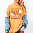 What Are We Doing Today Halloween PE Spooky Teacher Women's Comfort Colors T-Shirt Mustard