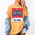 All Done Sped Teacher ASL Teacher Neurodiversity Hand Sign Women's Comfort Colors T-Shirt Mustard