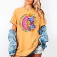 Dyslexia Different Perspective Reading Brain Floral Teacher Women's Comfort Colors T-Shirt Mustard