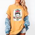 Early Head Start Life Messy Bun Back To School Teacher Women Women's Comfort Colors T-Shirt Mustard Early Head Start Life Messy Bun Back To School Teacher Women Women's Comfort Colors T-Shirt Mustard