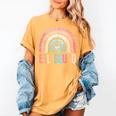 ESL Squad Teacher Crew Team Back To School English Rainbow Women's Comfort Colors T-Shirt Mustard ESL Squad Teacher Crew Team Back To School English Rainbow Women's Comfort Colors T-Shirt Mustard
