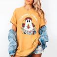 Espooky Vibes Maestra Halloween Spanish Mexican Teacher Women's Comfort Colors T-Shirt Mustard Espooky Vibes Maestra Halloween Spanish Mexican Teacher Women's Comfort Colors T-Shirt Mustard