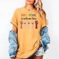 Everyone Is Welcome Here Idaho Teacher Women's Comfort Colors T-Shirt Mustard
