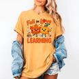 Fall In Love With Learning Thanksgiving Teacher Student Kids Women's Comfort Colors T-Shirt Mustard Fall In Love With Learning Thanksgiving Teacher Student Kids Women's Comfort Colors T-Shirt Mustard
