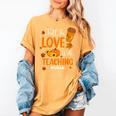 Fall In Love With Teaching 1st Grade Teacher Thanksgiving For Men Women Girls Kids Women's Comfort Colors T-Shirt Mustard