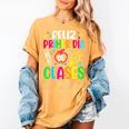 Feliz Primer Dia De Clases Kids Girl Teacher Spanish School Women's Comfort Colors T-Shirt Mustard