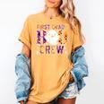 First Grade Boo Crew Teacher Student Halloween Costume Women's Comfort Colors T-Shirt Mustard First Grade Boo Crew Teacher Student Halloween Costume Women's Comfort Colors T-Shirt Mustard