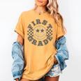 First Grade Teacher First Day Of 1st Grade Back To School Women's Comfort Colors T-Shirt Mustard First Grade Teacher First Day Of 1st Grade Back To School Women's Comfort Colors T-Shirt Mustard