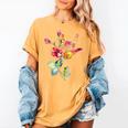 Flower American Sign Language ASL Teacher Teaching Deaf Women's Comfort Colors T-Shirt Mustard Flower American Sign Language ASL Teacher Teaching Deaf Women's Comfort Colors T-Shirt Mustard