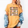 Ghost Christmas Reading Book Lover Library Christmas Teacher Women's Comfort Colors T-Shirt Mustard Ghost Christmas Reading Book Lover Library Christmas Teacher Women's Comfort Colors T-Shirt Mustard